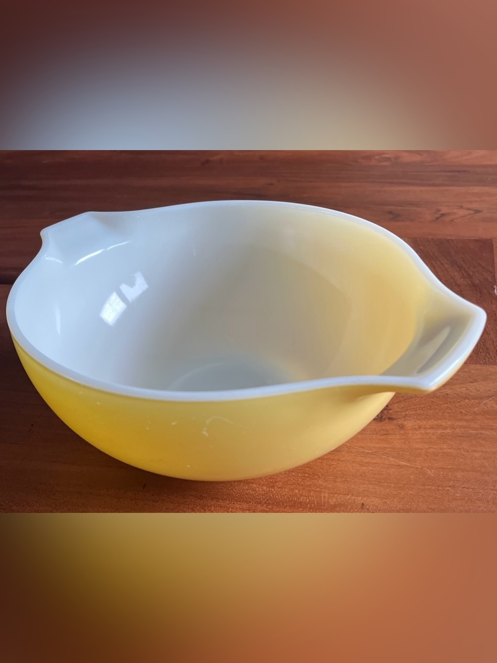 Vintage PYREX Yellow Glass Casserole Dish Mixing Bowl 2.5 Qt #443 made in USA